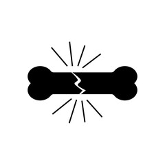 Broken bones icon vector