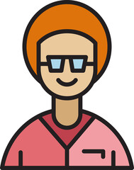nerd boy character avatar