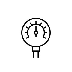 Pressure gauge plumbing icon isolated on white background