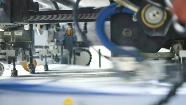 Raw paper prepared for printing in a modern printing house despite increasing raw material prices