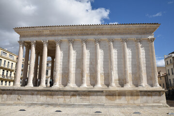 Temple romain de la Maison carrée à Nîmes. France
