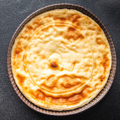 sweet pie patisserie custard bakery fresh dish healthy meal food snack on the table copy space food background