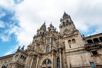 Fototapeta na wymiar Cathedral Santiago de Compostela in Santiago, Spain in Galicia Comunidad. 