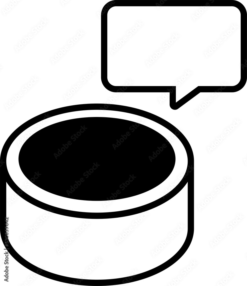 Poster isolated icon of a voice controlled smart home device. concept of artificial intelligence, chat-bot,