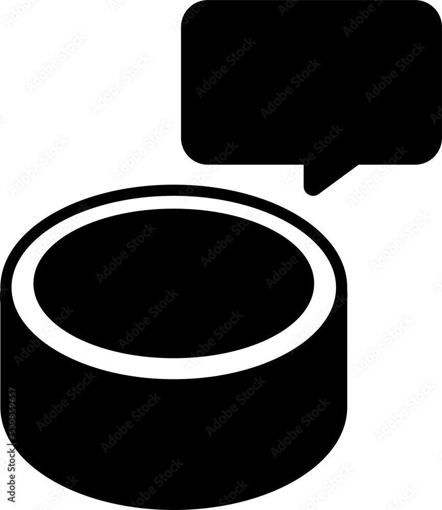 Poster isolated icon of a voice controlled smart home device. concept of artificial intelligence, chat-bot,