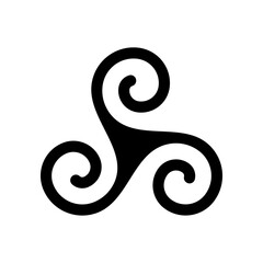 Obraz premium Triskele Triskelian Ancient Symbol Sign Vector Illustration