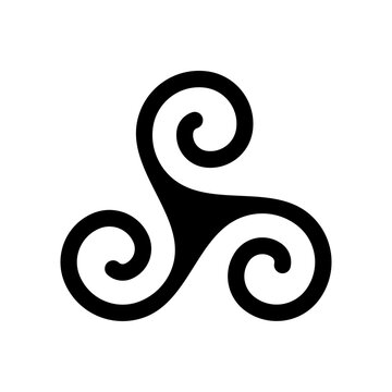 Triskele Triskelian Ancient Symbol Sign Vector Illustration