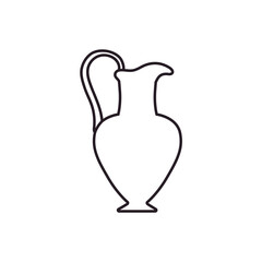 Amphora icon vector. Jug illustration sign. pottery symbol or logo.