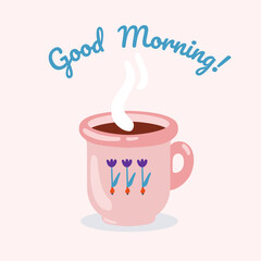 Good morning vector card