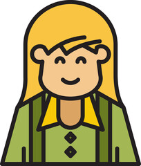 woman character avatar illustration