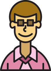 businessman character avatar illustration