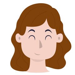 Woman face cartoon background image