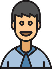 businessman character avatar illustration