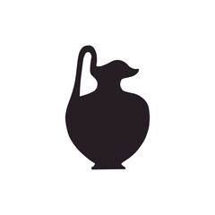 Amphora icon vector. Jug illustration sign. pottery symbol or logo.