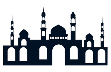 Islamic mosque silhouette background image