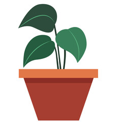 potted plant cartoon background image
