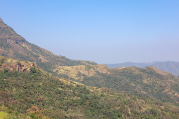 Fototapeta na wymiar View of landscape mountain and forest at khao kho in thailand