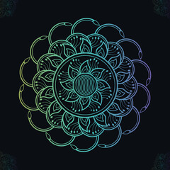 Decorative round mandalas ornaments. Anti-stress therapy patterns. Weave design elements and Unusual flower shape backgrounds.  Oriental snowflakes vector