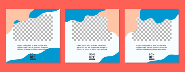 ABSTRACT SOCIAL MEDIA POST BANNER TEMPLATE SALES SET. EDITABLE COVER DESIGN PROMOTION SALE VECTOR