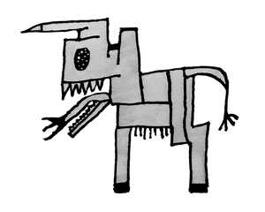 Fantasy creature animal drawing