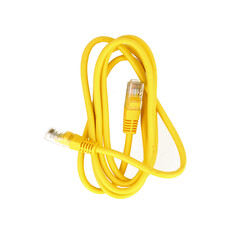 Kabel Lan żółty. Yellow Lan cable