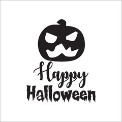 Happy Halloween Vector Illustration With pumpkin