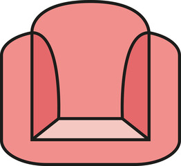 sofa furniture icon illustration