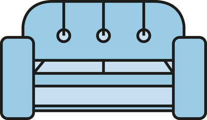 sofa furniture icon illustration
