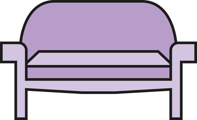 sofa furniture icon illustration