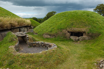 The megalithic tombs of Newgrange in Ireland