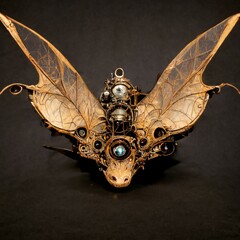 Steampunk Dragon Jewellery. Made by AI.