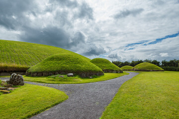 Fototapeta na wymiar The megalithic tombs of Newgrange in Ireland