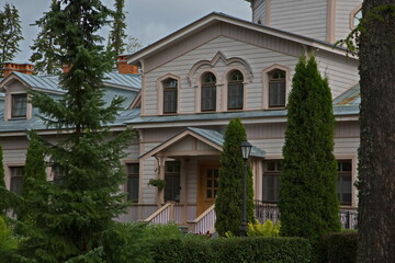Summer pilgrimage hotel in the Valaam Orthodox Monastery.