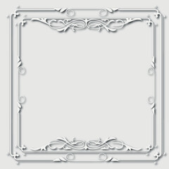 Frame, in the style of an ornament, Vector illustration eps 10, Art.