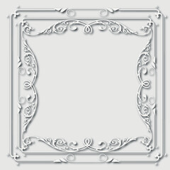 Frame, in the style of an ornament, Vector illustration eps 10, Art.