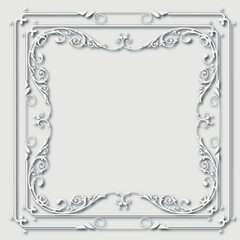 Frame, in the style of an ornament, Vector illustration eps 10, Art.