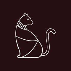 Cat   vector logo template design 
