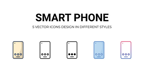 smartphone Icons Set vector Illustration.