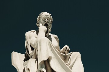 Statue of the ancient Greek philosopher Socrates.