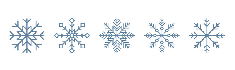 winter snowflakes shape - snow design element - christmas snowfall happy new year theme