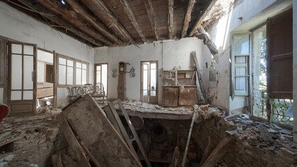 abandoned house in the village