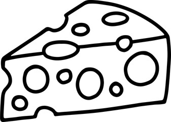 cheese line drawing outline