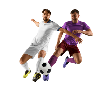 Two football player man in action - Powered by Adobe