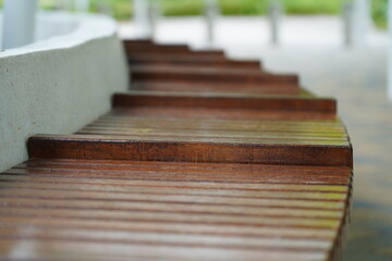 detail of a wooden staircase