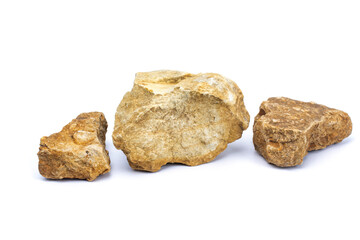 Sandstone stone isolated on white background.