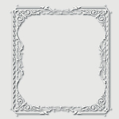 Frame, in the style of an ornament, Vector illustration eps 10, Art.