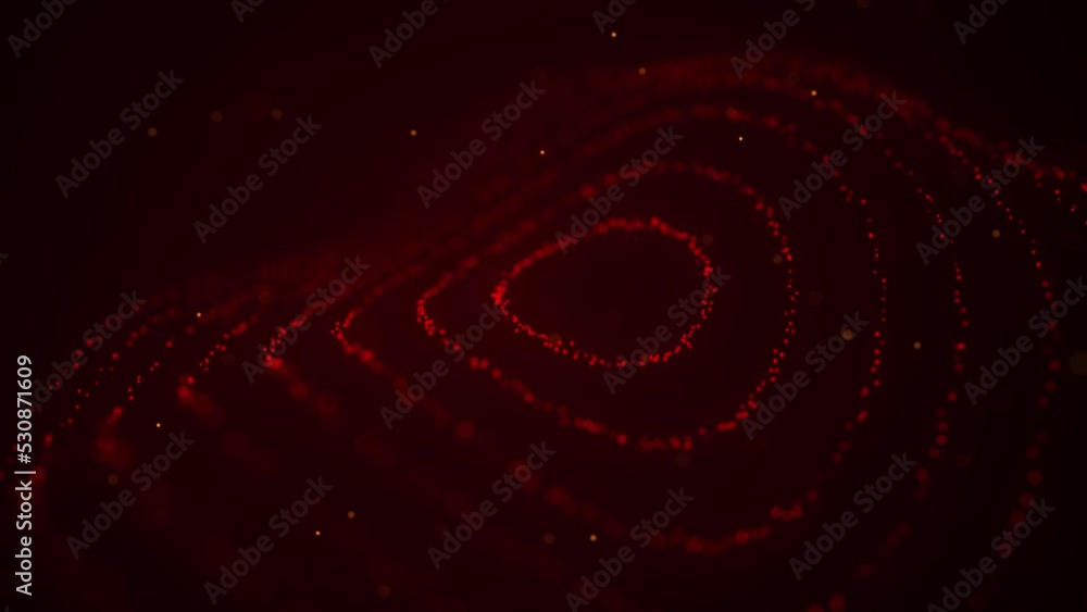 Poster digital background with moving glowing particles. futuristic hi-tech illustration. concept of data t