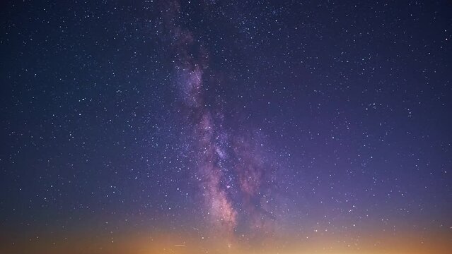 Time lapse of the Milky Way in Central Europe, from night to day