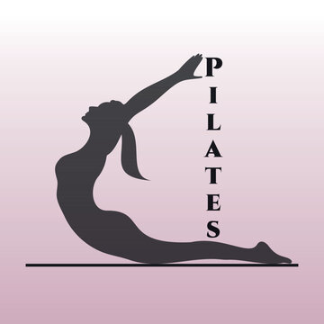 Women's Silhouette logo design for Pilates, business card templates

