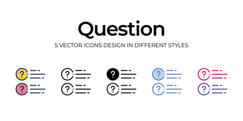 question icons set vector illustration. vector stock